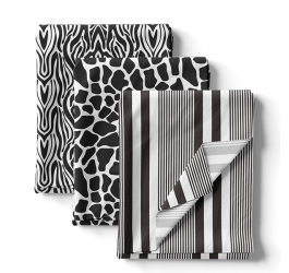 Composê Tecido Sarja Impermeável Zebra + Girafa + Listrado (0,50 X 1,50 MTS)