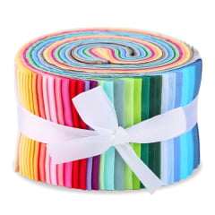 Tiras de Tecidos Tricoline Liso Jelly Rolls  (12cm) Tl2412