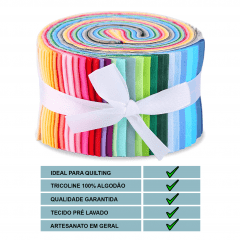 Tiras de Tecidos Tricoline Liso Jelly Rolls  (12cm) Tl2412