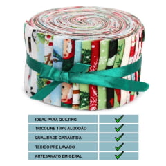 Tiras de Tecidos Tricoline Estampado Sortido Jelly Rolls  (12cm) TE2412