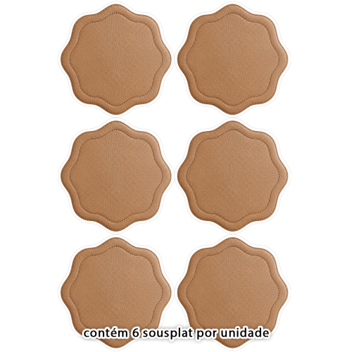 Kit Sarja Estampada Impermeável Sousplat Craquelado 9100E16556