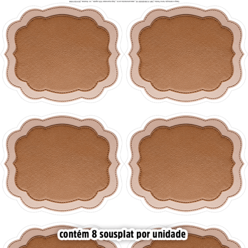 Kit Sarja Estampada Impermeável Sousplat Ondulado Craquelado 9100E16544