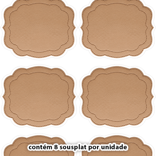 Kit Sarja Estampada Impermeável Sousplat Ondulado Craquelado 9100E16547