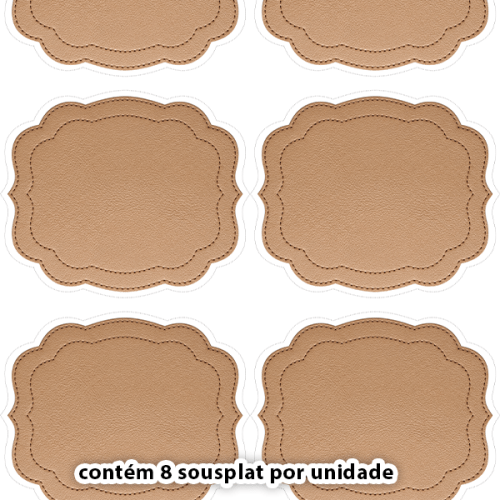 Kit Sarja Estampada Impermeável Sousplat Ondulado Craquelado 9100E16547