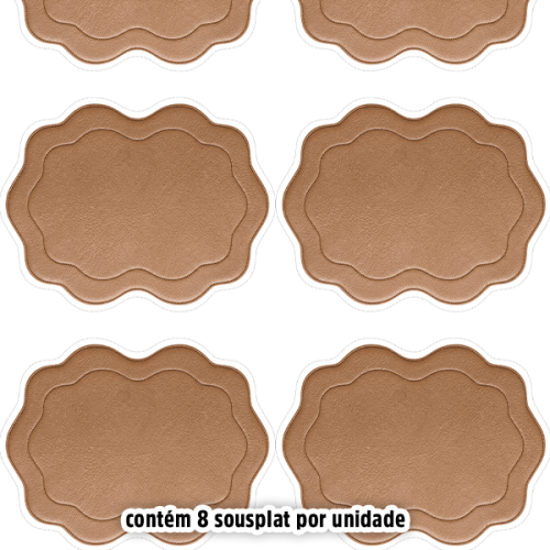 Kit Sarja Estampada Impermeável Sousplat Ondulado Craquelado 9100E16568