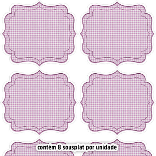 Kit Sarja Estampada Impermeável Jogo Americano Xadrez Rosa 9100e16560