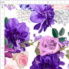 Sarja Estampada Impermeável Floral Violeta 9100e4623