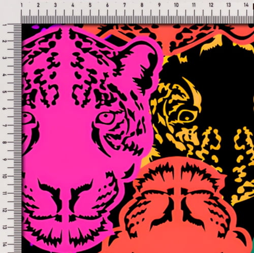 Sarja Estampada Impermeável Onças Coloridas 9100e5325