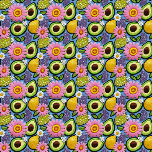 Sarja Impermeavel Estampada 3D Abacate com Flor 9100E15086