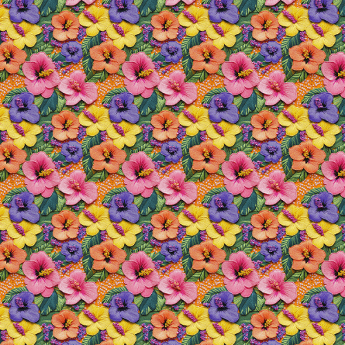 Sarja Impermeavel Estampada 3D Flores de Verão 9100E15084