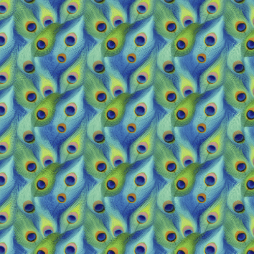 Sarja Impermeavel Estampada 3D Penas de Pavão 9100E15080