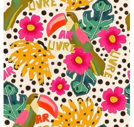 Sarja Impermeável Estampada Ar Livre Tropical 9100e14517