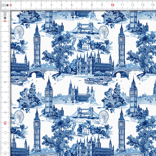 Sarja Impermeável Estampada Toile de Jouy 9100e15935