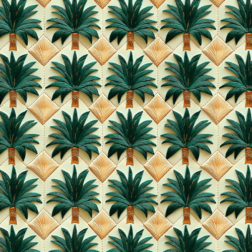 Sarja Impermeável Estampada Coqueiros Mediterrâneo 9100e15930