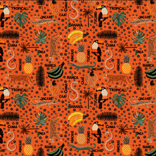 Sarja Impermeável Estampada Efeito 3D Tropical Brasil 9100e15249