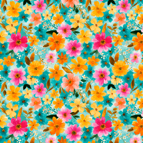 Sarja Impermeável Estampada Floral Alegre 9100e16138