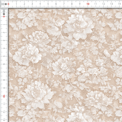 Sarja Impermeável Estampada Floral Morfim Bordado Vintage 9100e16136