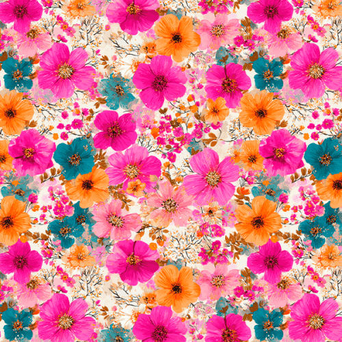 Sarja Impermeável Estampada Flores Tropicais 9100e16137