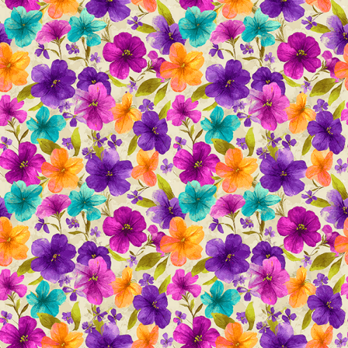 Sarja Impermeável Estampada Jardim Floral Colorido 9100e16140