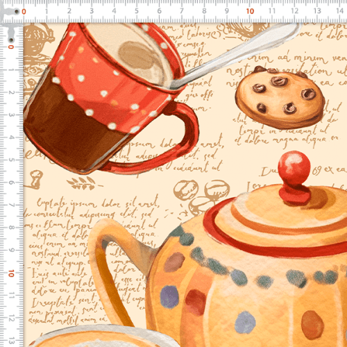 Sarja Impermeável Estampada Jogo Americano Hora do Café 9100e16123