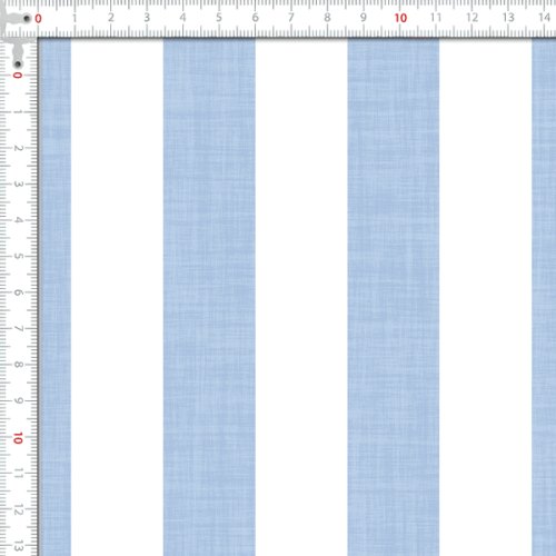 Sarja Impermeável Estampada Listras Azul Branco 9100E16180