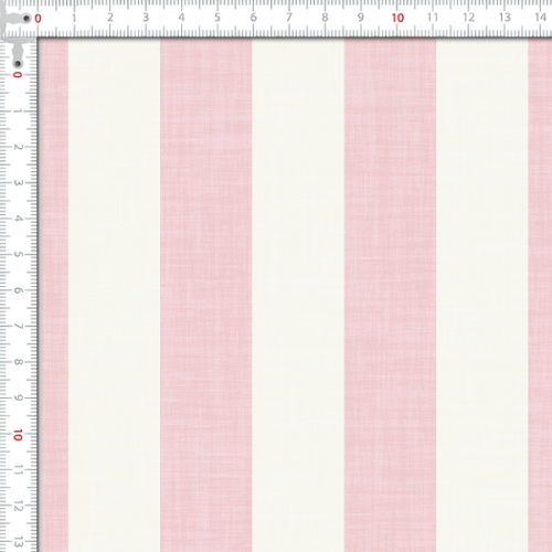 Sarja Impermeável Estampada Listras Rosa Branco 9100E16181