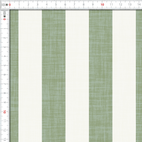 Sarja Impermeável Estampada Listras Verde Branco 9100E16179