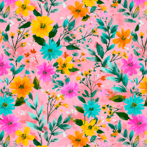 Sarja Impermeável Estampada Pintura de Flores 9100e16139