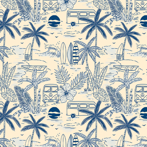 Sarja Impermeável Estampada Praia Good Vibes 9100E16400