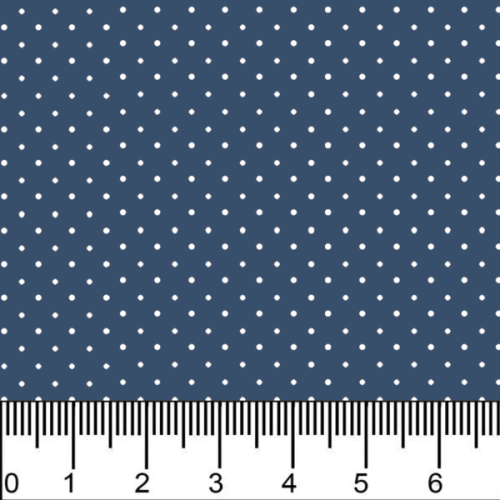 Sarja Impermeável Estampado Bolinha Mini Micro Poá Branco Fundo Azul Jeans SA-1002v296