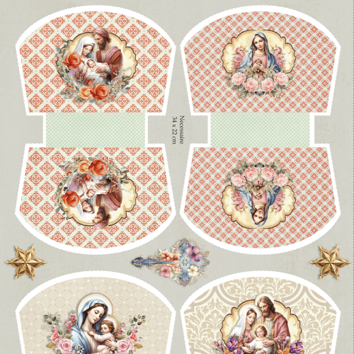 Sarja Impermeável Kit Necessaire Painel Nossa Senhora (0,50 CM X 1,50MT) 9100E12411