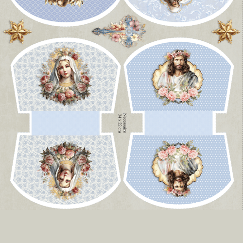 Sarja Impermeável Kit Necessaire Painel Nossa Senhora (0,50 CM X 1,50MT) 9100E12411