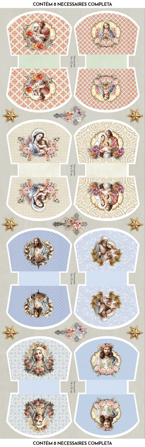Sarja Impermeável Kit Necessaire Painel Nossa Senhora (0,50 CM X 1,50MT) 9100E12411