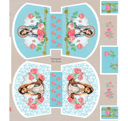 Sarja Impermeável Kit Necessaire Painel Santinha (0,50 CM X 1,50MT) 9100E12410