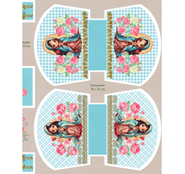 Sarja Impermeável Kit Necessaire Painel Santinha (0,50 CM X 1,50MT) 9100E12410