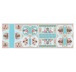 Sarja Impermeável Kit Necessaire Painel Santinha (0,50 CM X 1,50MT) 9100E12410