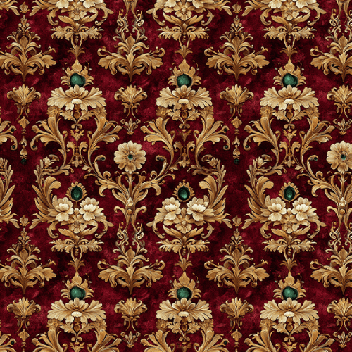 Tecido Sarja Impermeável Estampada Floral Barroco 9101E14941