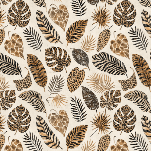 Tecido Sarja Impermeável Estampada Folhas Safari 9100e17107
