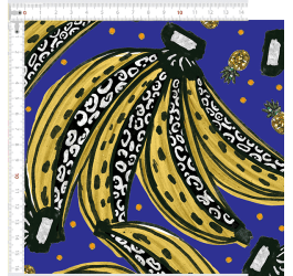 Retalho Sarja Estampada Impermeável Bananas Royal (1,00x1,50 mts) 1RET9100e5912