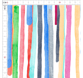 Retalho Tecido Tricoline Digital Aquarela Listras Coloridas (0,50 x 1,50) RET9100e6916
