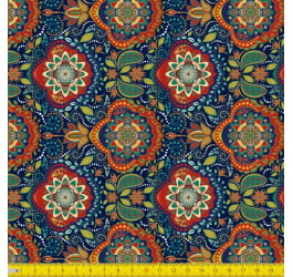 Retalho Tecido Tricoline Digital Arabesco e Mandalas Coloridas (1,00x1,50 mts) 1RET9100e970