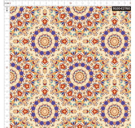 Retalho Tecido Tricoline Digital Mandalas Otomano Vintage (1,00x1,50 mts) 1RET9100e2760