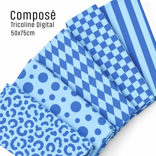 Composê Coleção Prisma Azul (0,50x0,75cm)