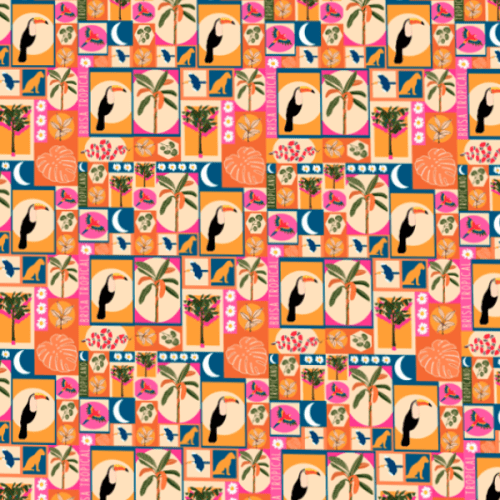 Tecido Tricoline Digital 3D Encantos Tropicais 9100E15034