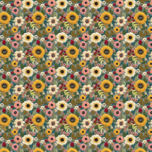 Tecido Tricoline Digital 3D Flores da Primavera 9100E14362