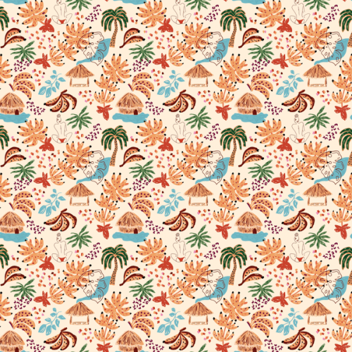 Tecido Tricoline Digital 3D Oásis Tropical 9100E15045