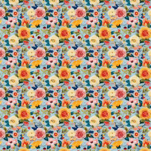 Tecido Tricoline Digital 3D Tons de Primavera 9100E14358