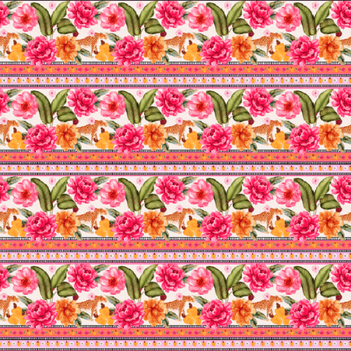 Tecido Tricoline Digital 3D Tropical Luxo 9100E15039