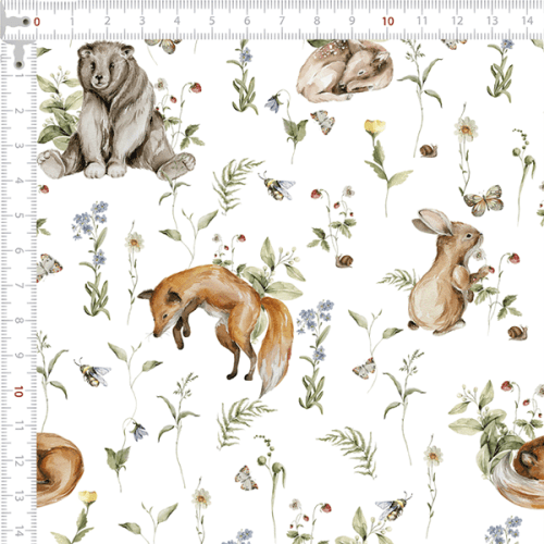 Tecido Tricoline Digital Animais Silvestres 9100e15760