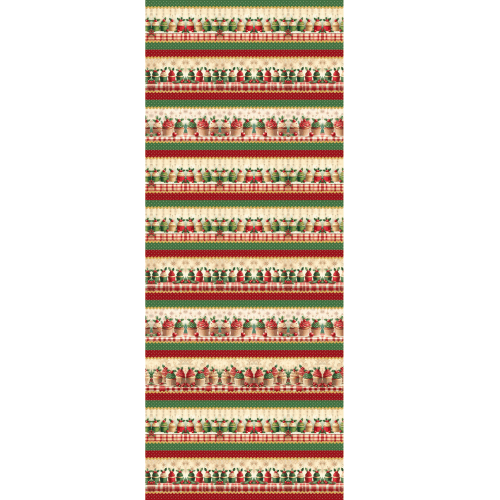Tecido Tricoline Digital Barrado Estampado Cupcake de Natal A5427